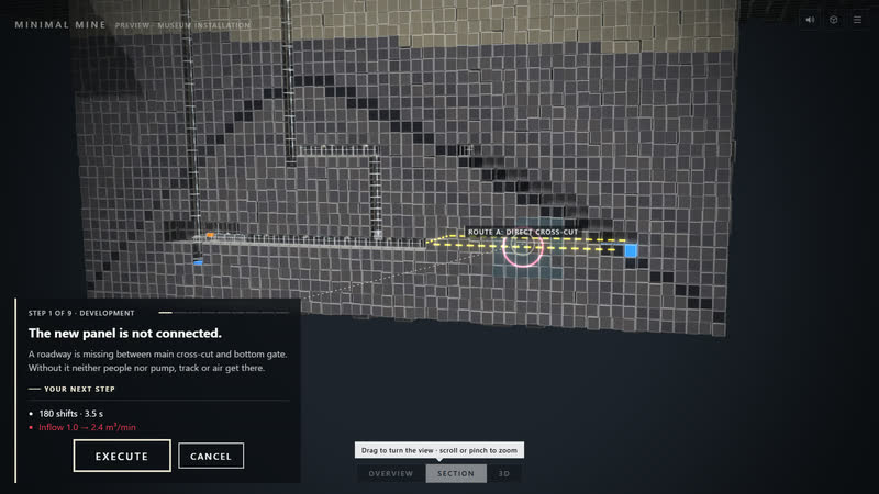 Minimal Mine – Drive the access roadway