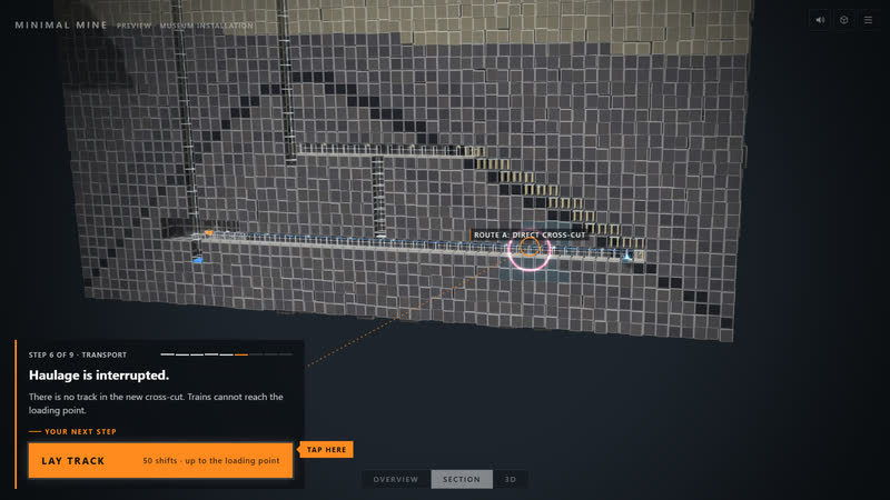 Minimal Mine – Connect transport